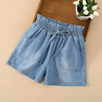 Girls' jeans Summer 2022 New Korean version of the Children's Flamboyant Pants Wearing Outside the Pants in Summer Pants