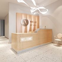 Modern Brief Beauty Salon Collection Silver Desk Counter Table Light Extravagant Terrace Wellness Club Business Front Office Company Reception Desk