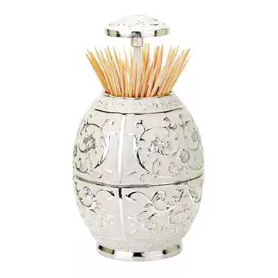 European toothpick box hand pressure automatic toothpick cylinder living room creative toothpick jar personality high-grade Russian toothpick barrel