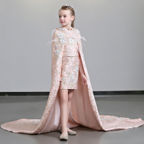 Girl Gown Dresses Qipao Dress Trailing Children Models Walking Show Boomer Girls High-end Pianos Out Of The Country Tide Costumes