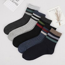 Socks cotton deodorant mens sweat-absorbing stockings middle tube cotton socks spring and autumn socks summer sports ins autumn long tube