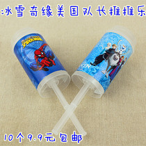 10 Frozen Spider-Man pushes music cake tube dessert table to decorate Childrens Day party