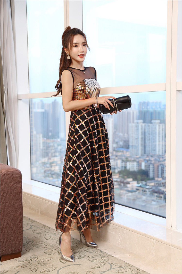 明星同款晚礼服2023新款秋装宴会名媛亮片连衣裙聚会派对小礼服裙详情4