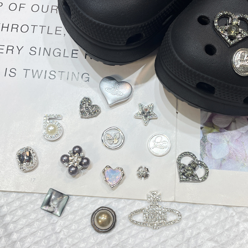 Crocs Accessories DIY Adapted Crocs Crocs High-End Shoe Flower Decorative Accessories Set Skechers Slippers