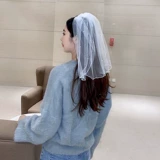 Корейский белый аксессуар для волос с бантиком для невесты, популярно в интернете