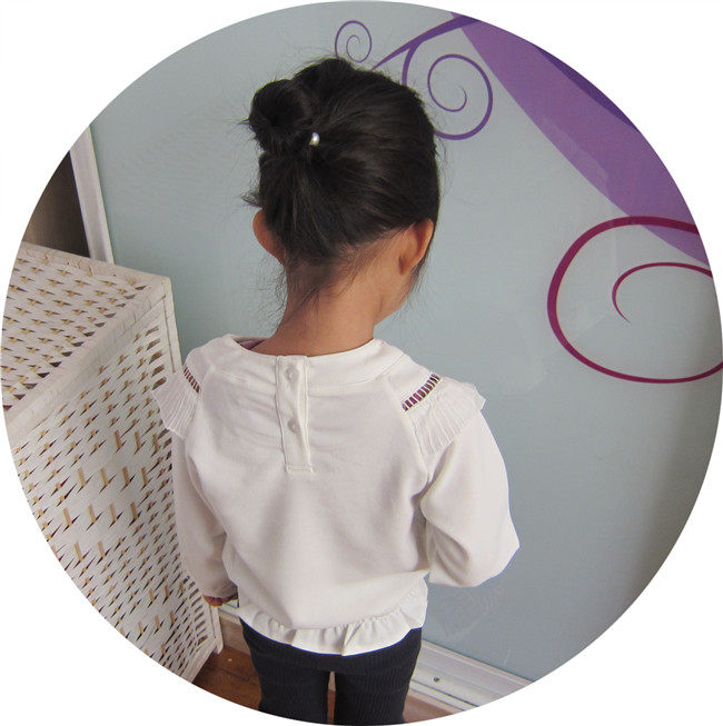 Chemise fille à manche longue en coton - Ref 2085927 Image 9