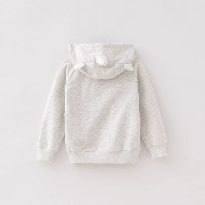 Unicorn Girls Sweatshirt Kids Trẻ em Cotton Dài Tay Áo T-shirt Hoodie Baby Grey Casual Top - Áo thun