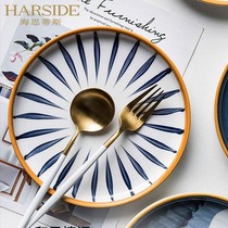 HARSIDE ceramic bowl tableware set underglaze Japanese hand-painted household dishes rice bowl soup bowl ramen bowl
