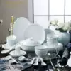 HARSIDE Chinese simple tableware set Retro style glaze medium color high temperature solid color blue and white porcelain dish set
