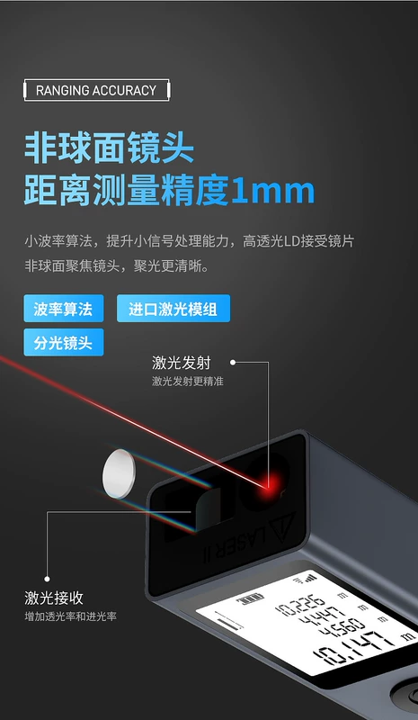 Máy đo khoảng cách laser cầm tay, máy đo hồng ngoại, thước điện tử, máy đo phòng có độ chính xác cao, máy đo khoảng cách nhỏ