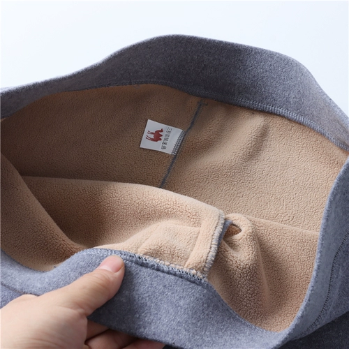 Утепленное термобелье, бархатные леггинсы, удерживающие тепло штаны, большой размер, в обтяжку