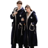 Фланелевый длинный банный халат, демисезонная коралловая пижама, бархатный лонгслив для влюбленных