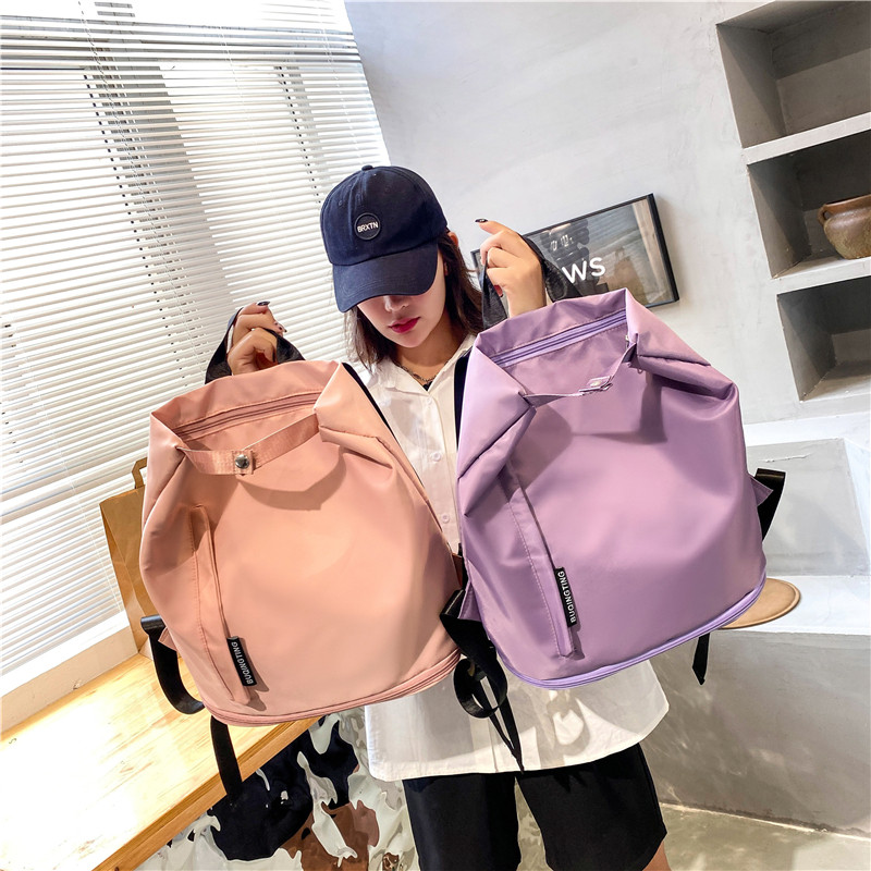 Large Capacity Carry-on Travel Bag Dry Wet Separation Double Shoulder Bag Women Fitness Bag Waterproof Outdoor Travel Bag Luggage Bag