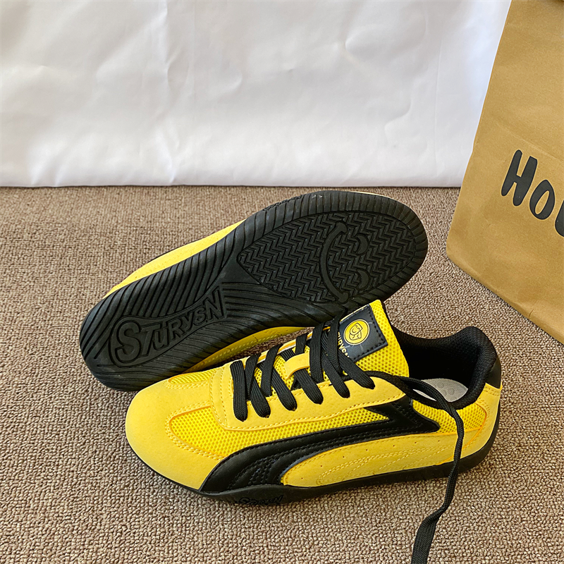 Racing Shoes/Yellow and Black Thin-Soled German Training Shoes, Unisex, 2026 Spring New Model, Mesh Versatile Casual Sneakers