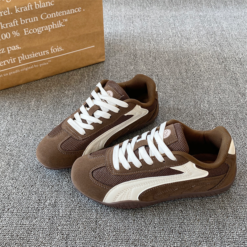 Racing Shoes/Couple's Brown Moral Training Shoes, Unisex, 2026 Spring New Model, Mesh Breathable Sports Casual Shoes
