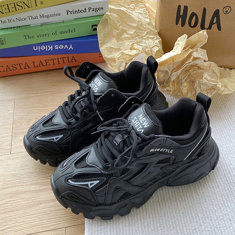Hong Kong Style Thick-Soled Height-Increasing Couple's Dad Shoes for Men ins Trendy 2026 Summer New Street Style Versatile Casual Sneakers
