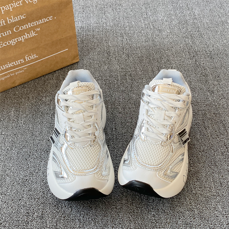 Unisex Niche Thick-Soled Platform Loafers 2026 Spring New Couple Retro Mesh Casual Running Shoes