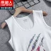 Nam Cực vest nam thương hiệu thủy triều nam in áo thun không tay mùa hè thể thao chạy thể thao cotton rộng vai áo vest - Áo vest cotton Áo vest cotton