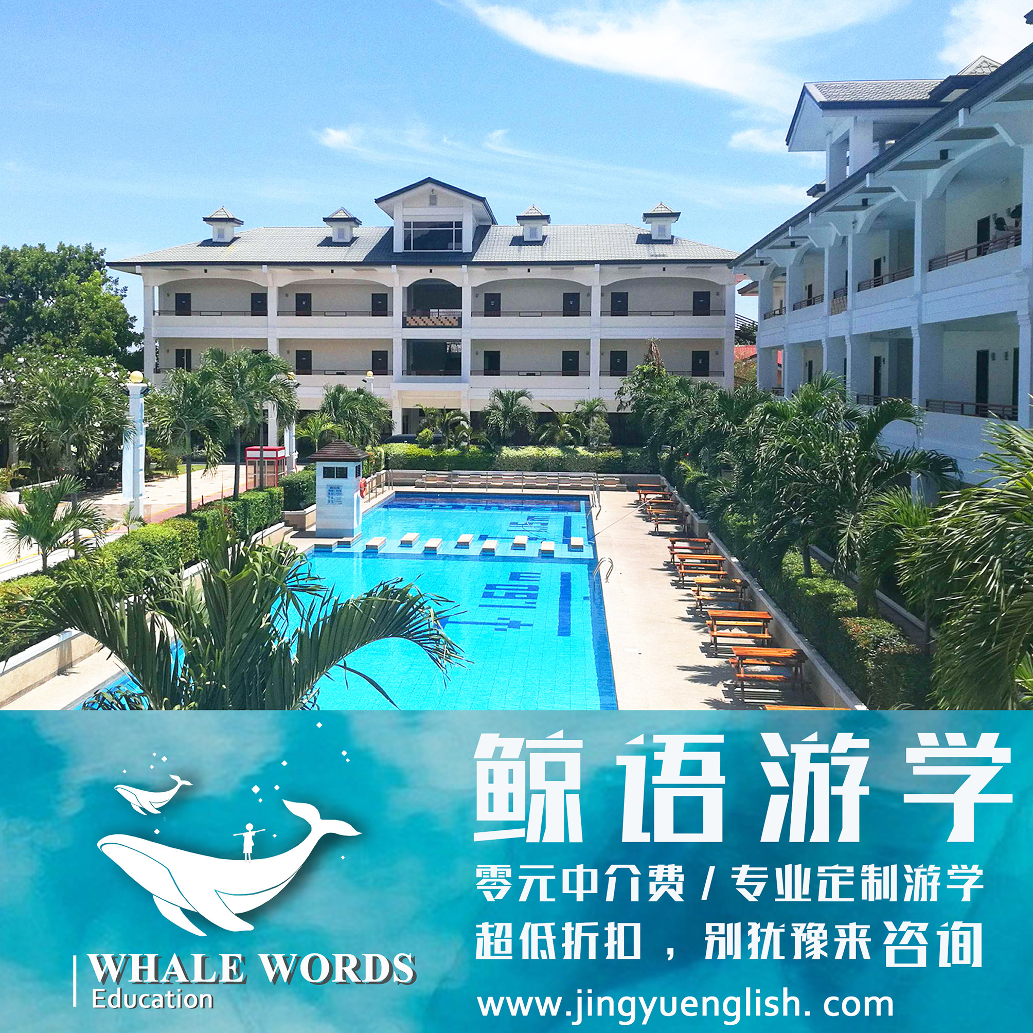 Whale Language Study Tour - CPI Cebu Super Beautiful Environment High Popular Language School Philippine Study Tour