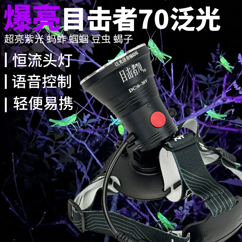 Eyewitness 70 Ultraviolet Scorpion Lamp, Grasshopper Lamp, Cricket Lamp, Bean Bug Lamp, Outdoor High-Power Ultraviolet Super Bright Large Spot Light