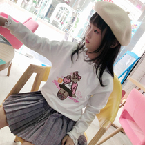 Girls Bear Wei Yi Thin Spring and Autumn 2021 Winnie Children's Wear Lace Cotton Crewneck Baby Children's Jacket White