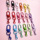 Colorful alloy 14mm lobster clasp + three-point door buckle two-piece set key chain doll doll hanging buckle jewelry accessories