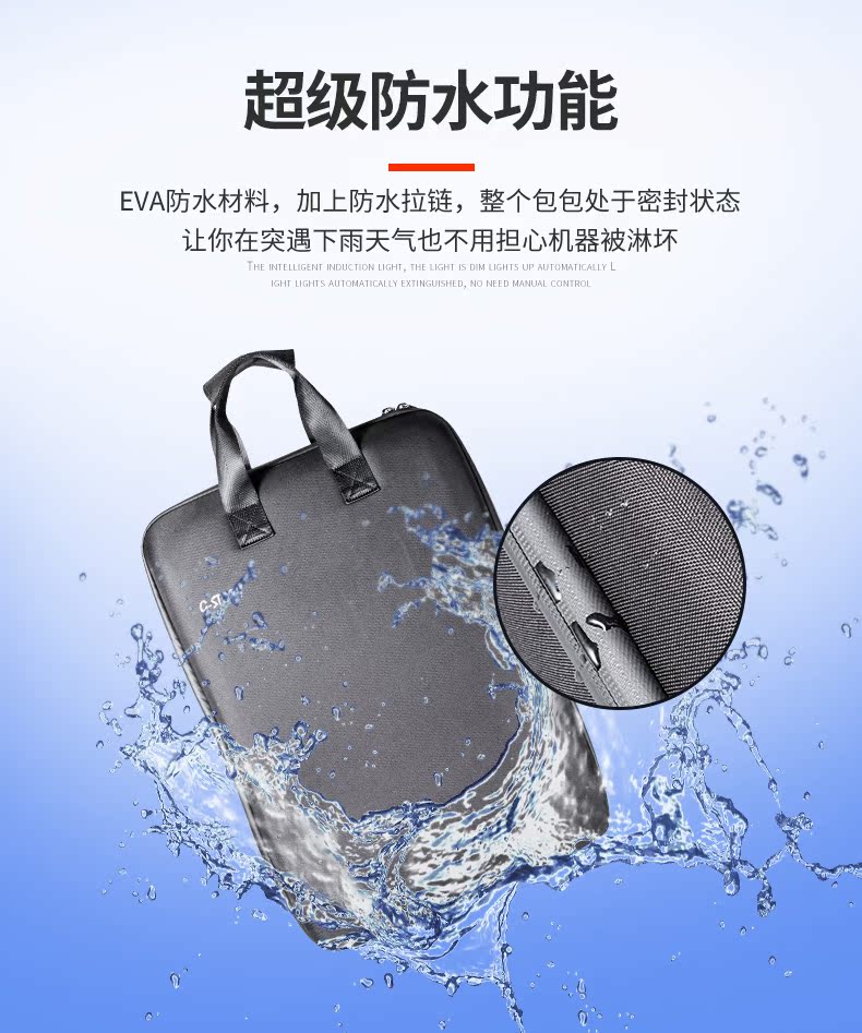 Ps4pro túi lưu trữ xbox lưu trữ ba lô cầm tay trò chơi xử lý vỏ cứng mỏng bảo vệ sốc du lịch di động - PS kết hợp cổng sạc usb