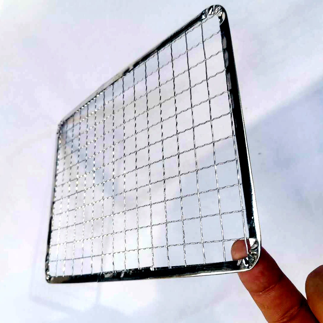 Disposable barbecue net rectangular round grate one person food Mini roast net disposable barbecue barbecue