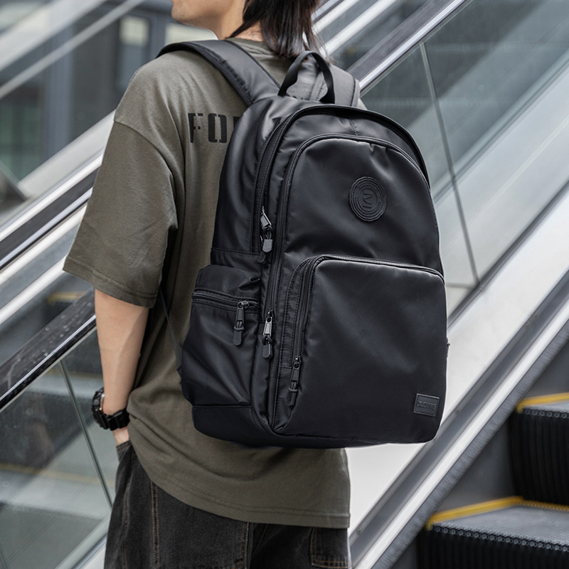 Backpack men's backpack fashion trend college student schoolbag casual simple Oxford cloth travel bag women's 2022 new