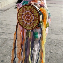 Childrens tambourine musical instrument student kindergarten costume photo props school sports meeting dance performance streamer tambourine