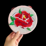 «Гранатный цветок», вышитый колокольчик барабанный барабан, барабан, Синьцзян Уйгур Национальный танцевальный гранат красный, исполненный реквизит