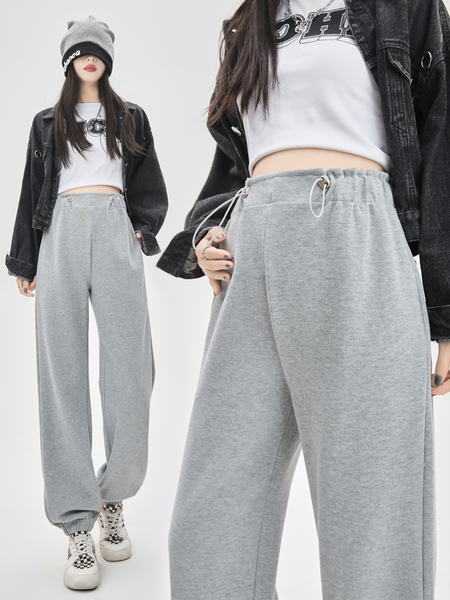 Maternity Sports Pants for Spring and Autumn, Suitable for Wearing Outside, Do Not Squeeze the Belly, Casual Jogger Sweatpants for Petite Women, Autumn Long Pants, Casual Wear