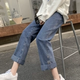 Осенние штаны, базовые весенние джинсы, большой размер