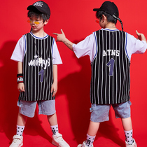 Children Street Dance Jazz Dance Boy Street Dance Tide Boy Basketball Hiphop Suit Less Pediatrics Hip Hop Summer Clothing Wave