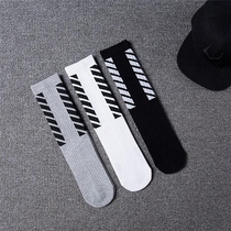 Stockings Tide brand skateboard socks OW twill socks OFF WHITE Pilot stockings ins AJ1 Hip hop