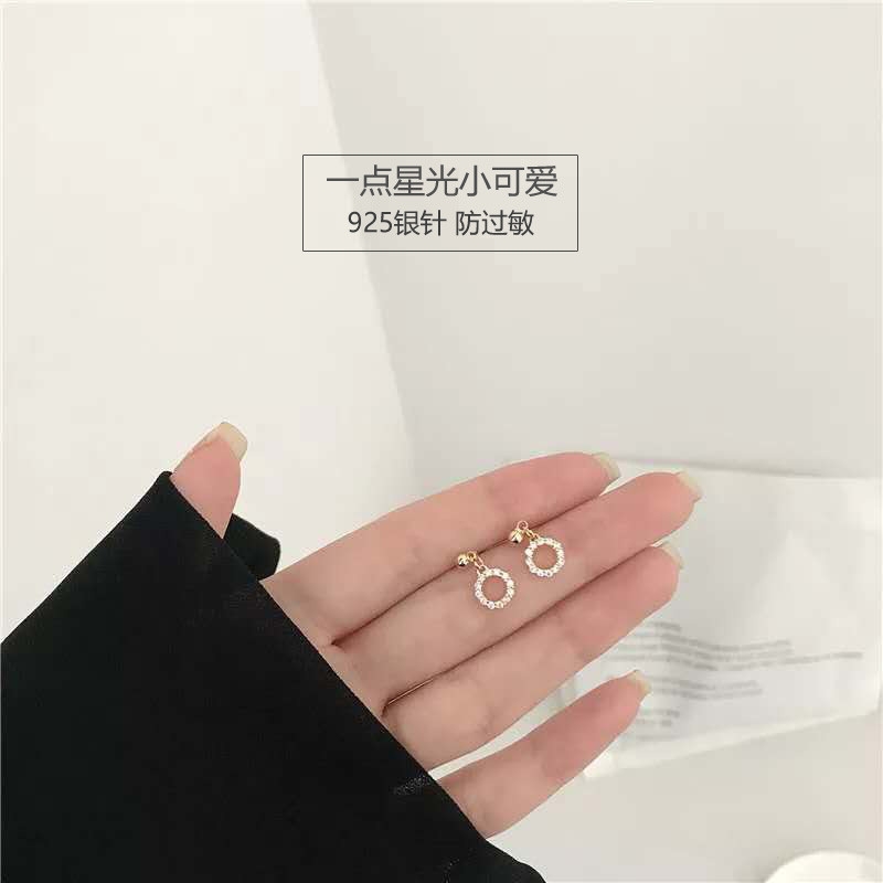 Needle ear needle female student Korean version cute earrings Female small fresh simple ear jewelry earrings drop earrings