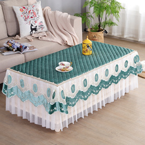 Coffee table tablecloth Rectangular lace household living room dust mat coffee table cloth cover all-inclusive TV cabinet cover towel fabric