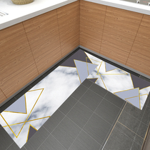 Kitchen Leather Ground Mat Erasable free PVC waterproof anti-oil anti-slip foot mat Entry door Entrance Door Carpet Customisation