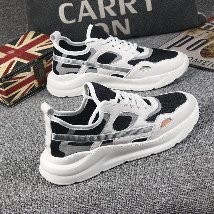 Shake the same European clothing trade small wardrobe shoes and clothing store Summer new breathable running shoes white shoes men