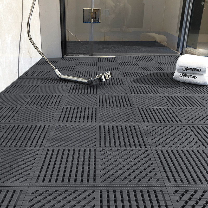 Hollow waterproof floor mat toilet non-slip floor mat toilet kitchen toilet plastic PVC non-slip mat bathroom