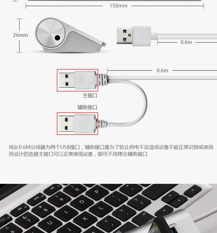 USB splitter 3,0 tốc độ cao kéo dài bốn giao diện USB máy tính xách tay SAS nở USP xốp - USB Aaccessories