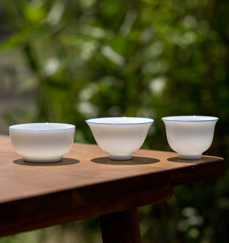 Don difference up thin body white porcelain cups large sweet white kung fu master cup single cup sample tea cup single ceramic kung fu tea set