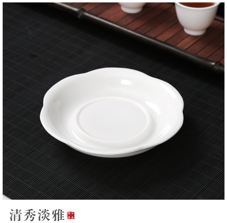 Don difference up lotus white CiHu bearing dry mercifully machine water tea tray saucer dry mercifully plate of kung fu tea set accessories household pot