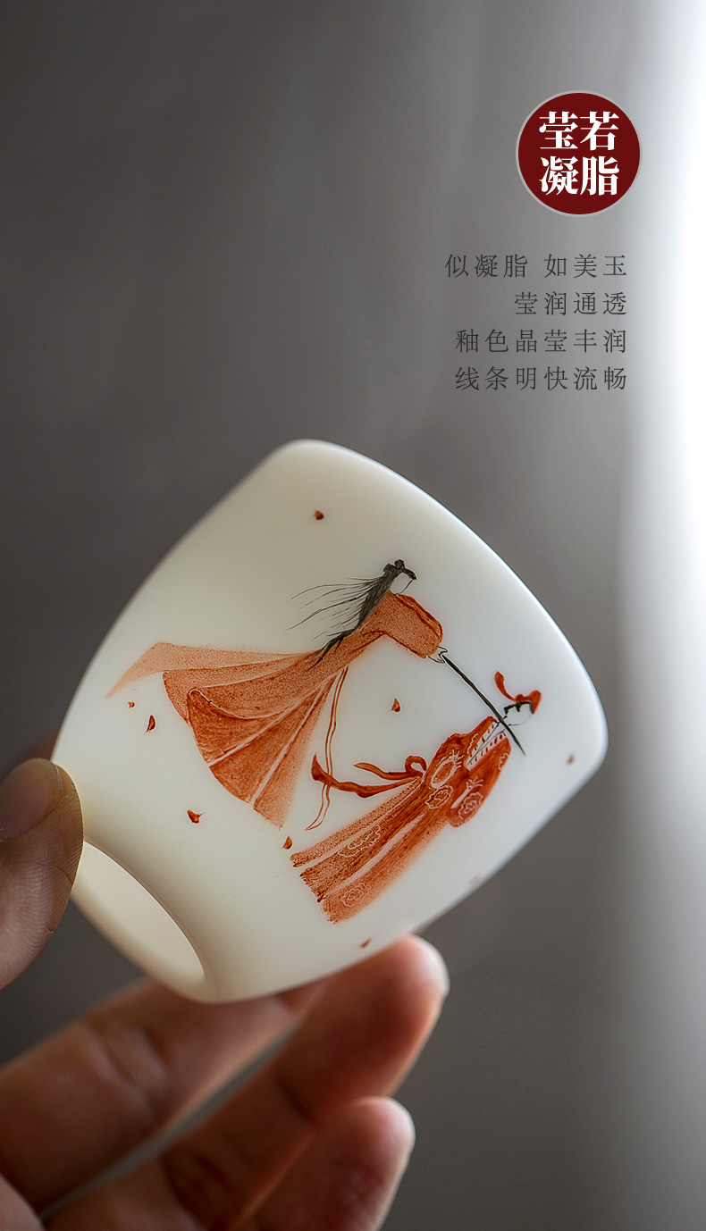 Don difference up big journey to the west, sun wukong was hand - made white porcelain kung fu tea cups large master cup single cup sample tea cup ceramics