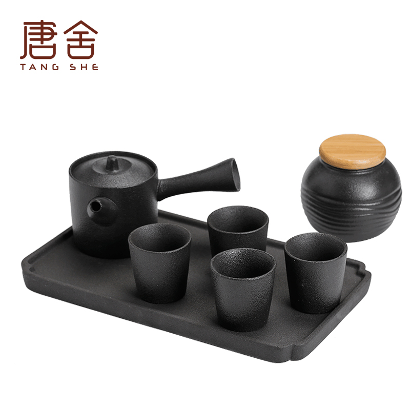 Don difference up Japanese kung fu tea set dry ceramic tea set home office set of coarse pottery side put the pot of tea set