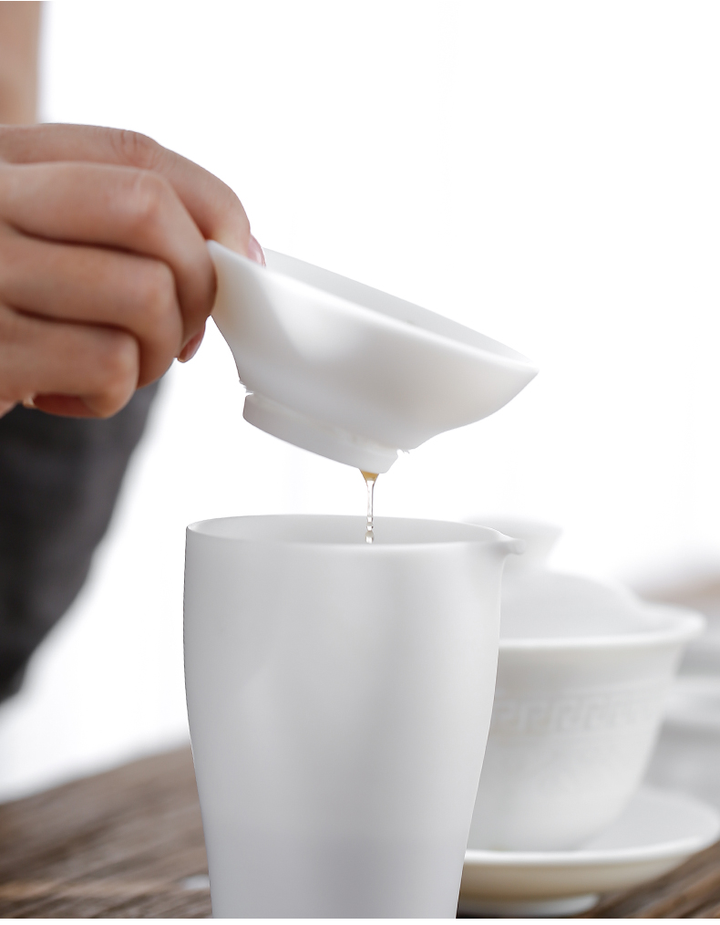 Tang's white porcelain, ceramic tea tea tea strainer creativity fair keller filter net tea tea accessories