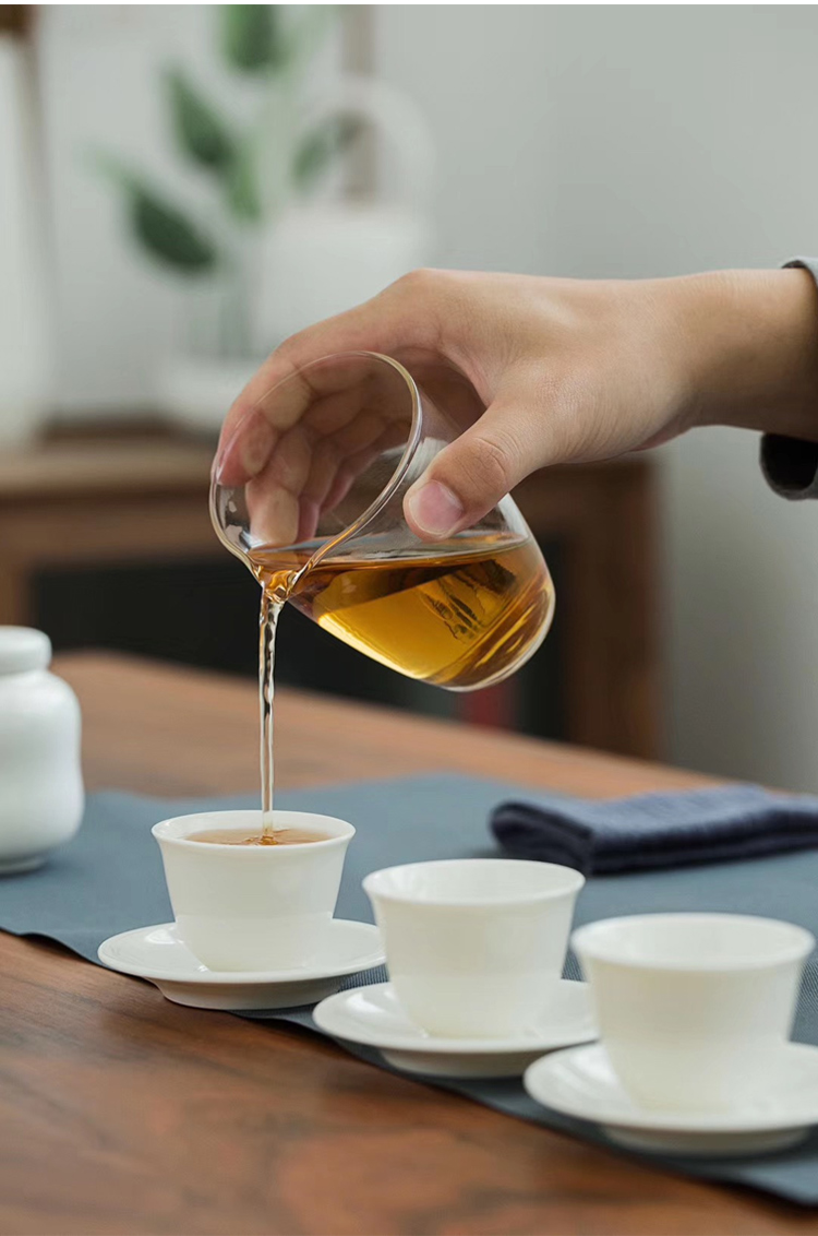 Don difference up travel ceramic tea set suit portable bag white porcelain kung fu tea set of office home tea art would