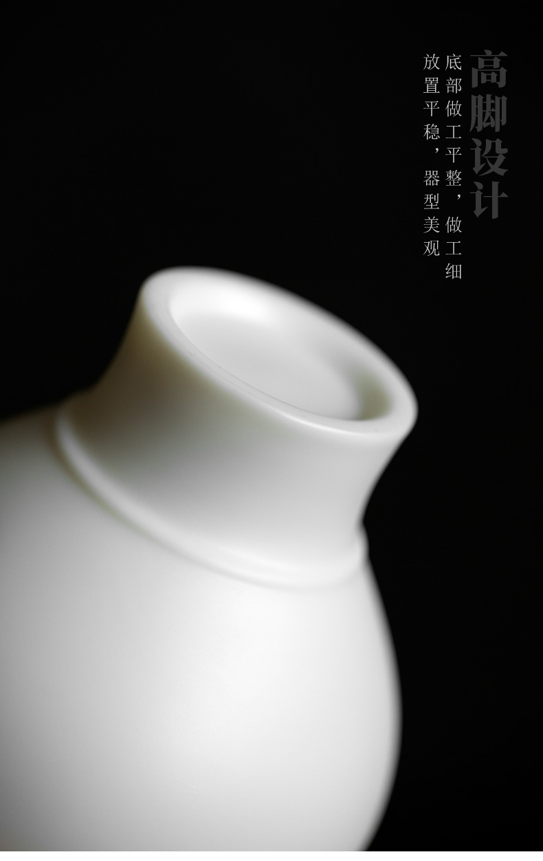 Don difference up large footed RuYiBei teacups hand - made white porcelain ceramic kung fu masters cup household single sample tea cup