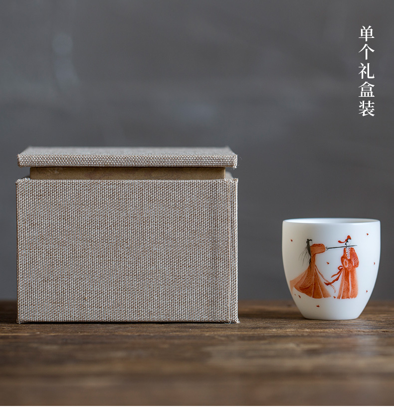 Don difference up big journey to the west, sun wukong was hand - made white porcelain kung fu tea cups large master cup single cup sample tea cup ceramics