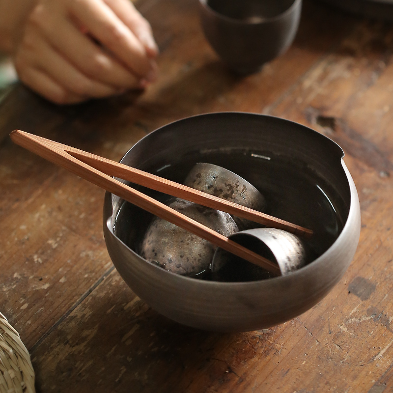 Tang s hand made rust glaze tea wash cup for wash water tea cups to receive large bowl of ceramic building tea water fittings